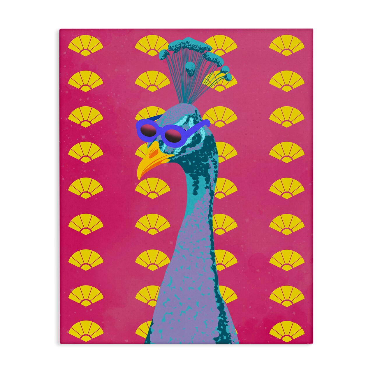 Stupell Industries Vibrant Mod Peacock Canvas Design by Marcus Prime
